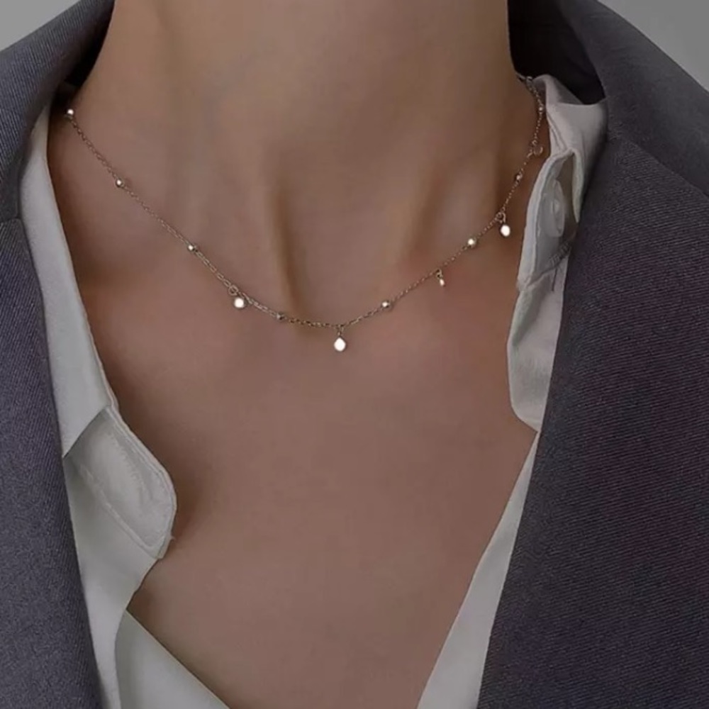 Sterling silver dainty chain necklace